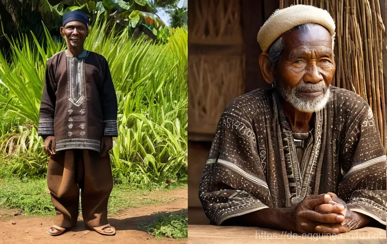 적도 기니의 유명 화가 및 예술가 - **Prompt 1: Serene Artisan and Byeri Figure**
    "A wise, elderly Fang artisan, with deep-set eyes ...