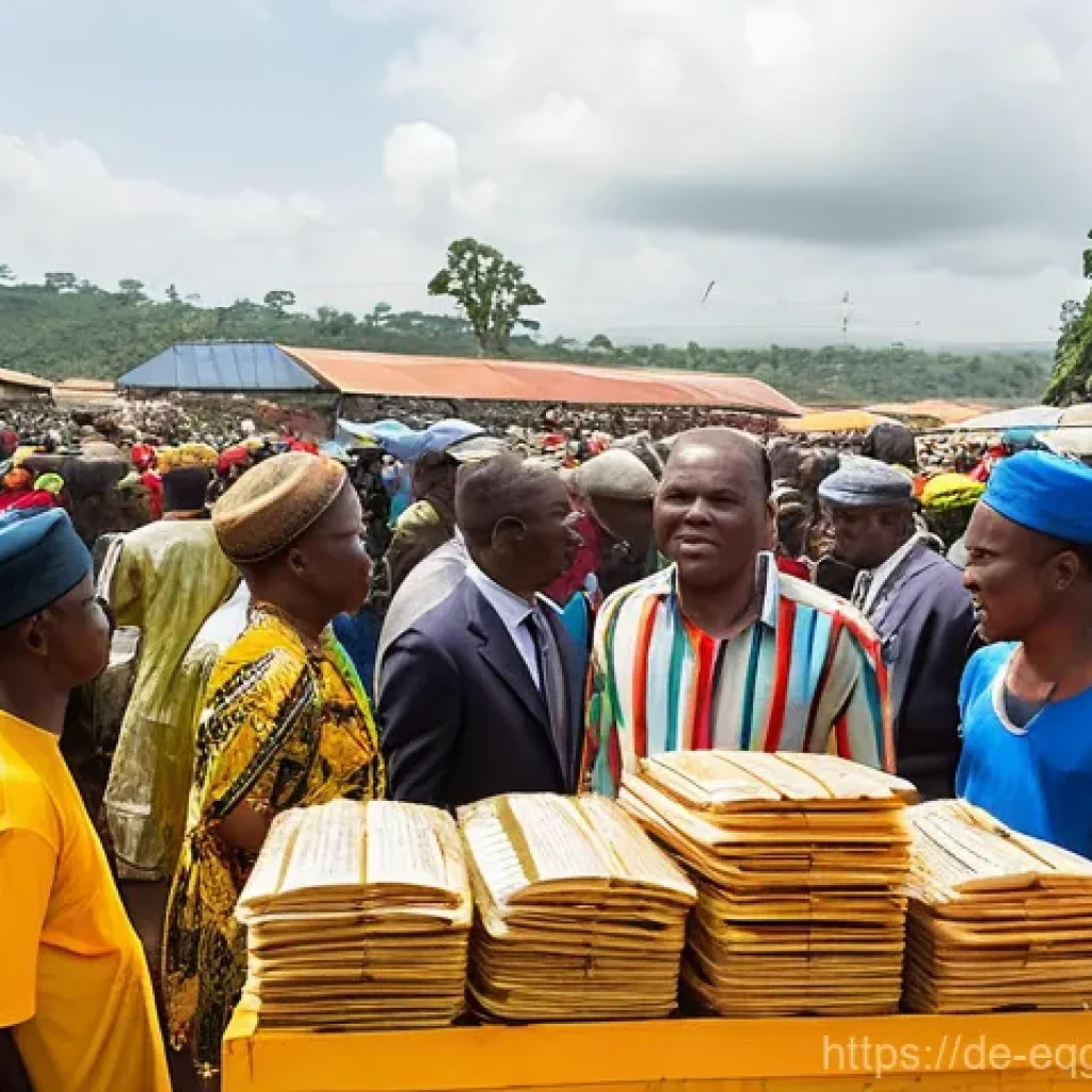 적도 기니와 서아프리카 경제 공동체 관계 - **Prompt:** "A vibrant and dynamic scene capturing the essence of Central African economic integrati...