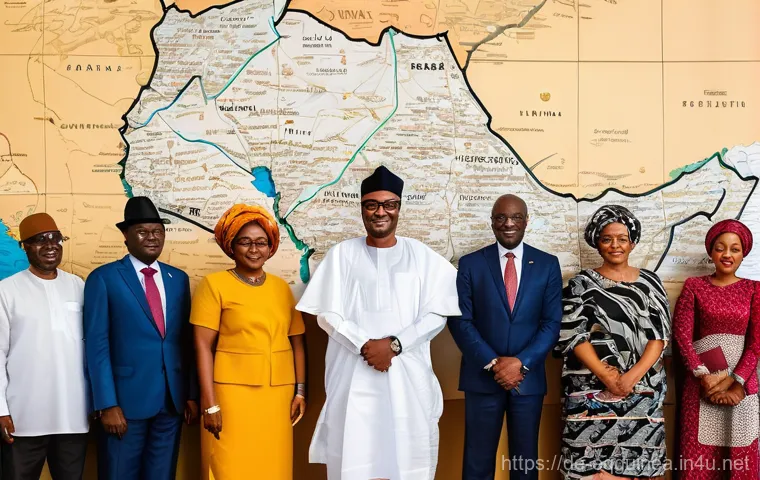 적도 기니와 서아프리카 경제 공동체 관계 - **Prompt:** "A vibrant and dynamic scene capturing the essence of Central African economic integrati...